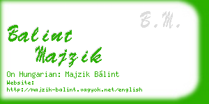 balint majzik business card