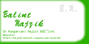 balint majzik business card